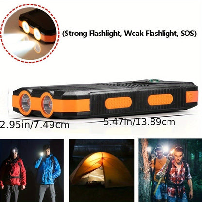 10000mAh Portable Solar Power Bank with Dual USB